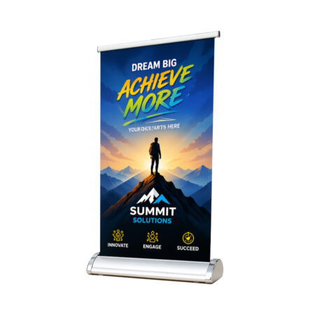 Mini Retractable Tabletop Banner Stand